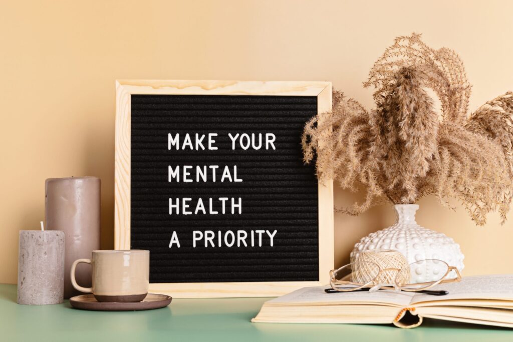 October 2021 is National Depression Education and Awareness Month 6 make your mental health a priority motivational qu AMUVRUX scaled 1