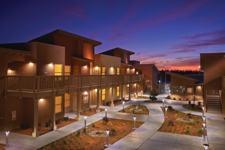 Rockrose Apartments at Night