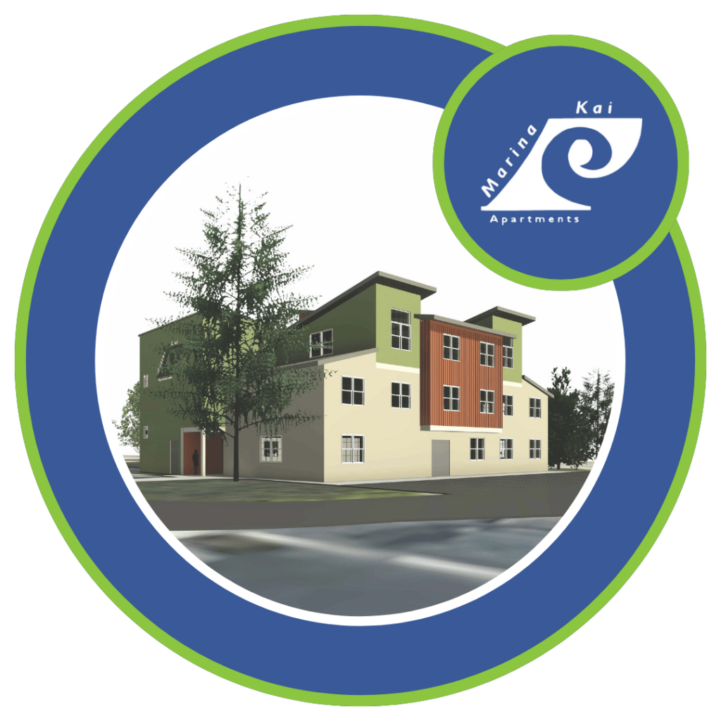 a building with a tree in front of it